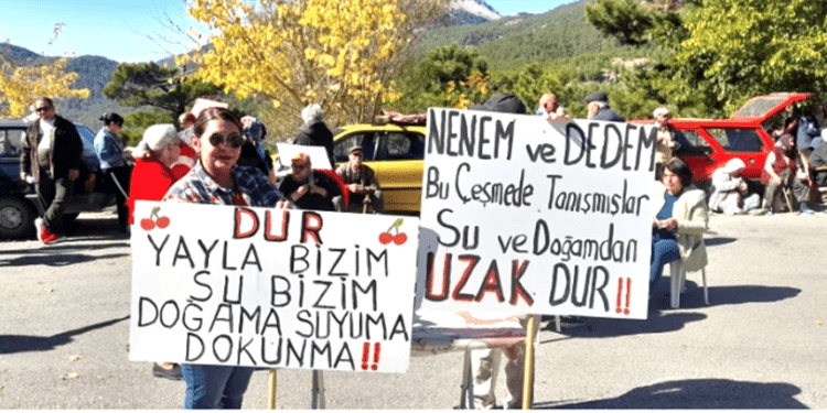 Yayla bizim su bizim eylemi “Kararlar masa başında değil bu dağlarda alınsın”