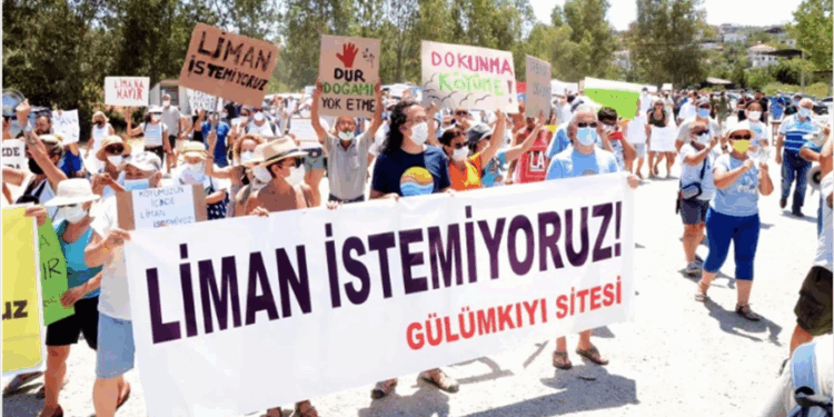 Güllük  yat limanı projesine çok sert tepki BU BİR YAT LİMANI DEĞİL ÇÖKME DAYATMA PROJESİDİR