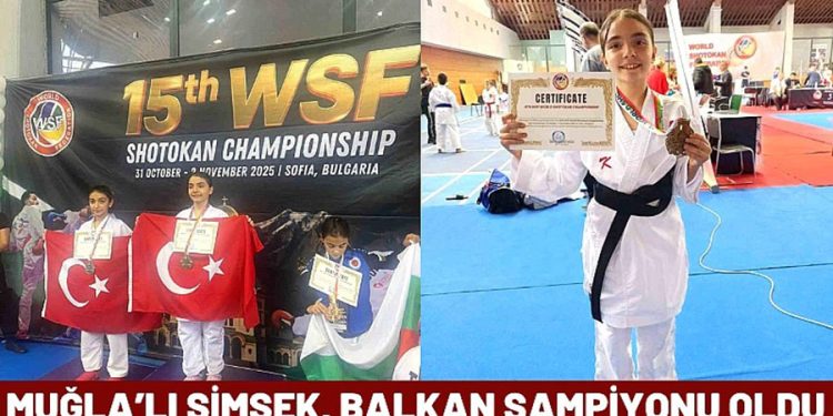 Muğlalı Şimşek, Balkan şampiyonu oldu