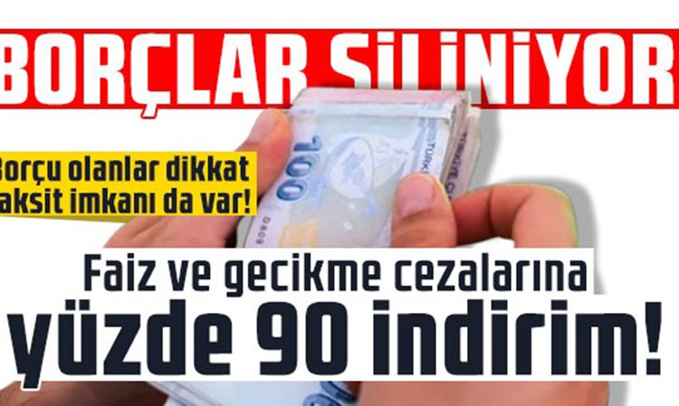 Borçlar siliniyor