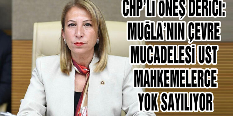 CHP’Lİ ÖNEŞ DERİCİ: MUĞLA’NIN ÇEVRE MÜCADELESİ ÜST MAHKEMELERCE YOK SAYILIYOR