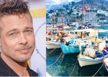 Ege’deki turistik balıkçı adasında Brad Pitt heyecanı, millet figüran olmak için sıraya girdi