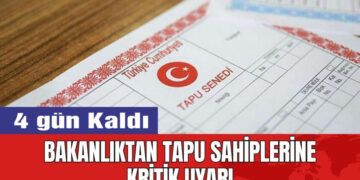 Tapu Sahiplerine Kritik Uyarı
