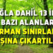 Muğla’da Orman Sınırları Değişti