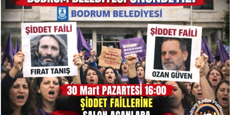 BODRUM KADIN PLATFORMUNDAN BELEDİYE ÖNÜNDE EYLEM