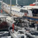 Fethiye’de göçmen kaçakçılığı yapılan tekne yandı