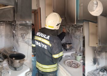 MUĞLA’DA MUTFAKTA KORKUTAN YANGIN