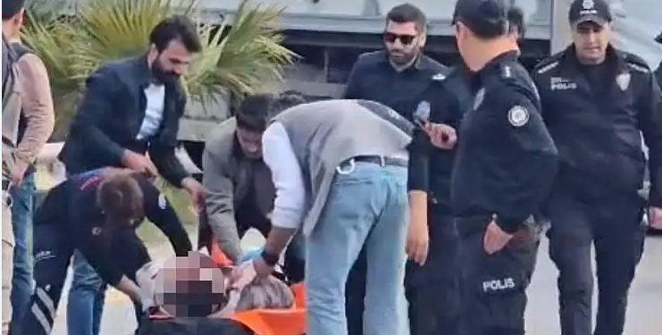 5 saat süren mücadelede şahıs hastaneye kaldırıldı