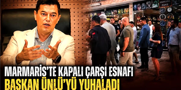 Marmaris’te Kapalı Çarşı Esnafı Başkan Ünlü’yü Yuhaladı