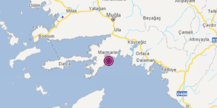 Marmaris’te 3.5 Büyüklüğünde Deprem