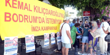 Bodrum’da Kılıçdaroğlu’nu istemiyoruz imzası  izdihamı