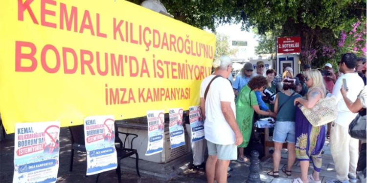 Bodrum’da Kılıçdaroğlu’nu istemiyoruz imzası  izdihamı