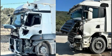 TIR’ların çarpıştığı kazada 2 yaralı