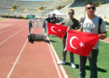 Kıbrıs Gazisi Rekortmen Atlete Astsubay Adaylarından Türk Bayraklı Destek