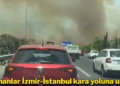 Yangının biri bitmeden diğeri başlıyor.. İstanbul yolu kapandı….