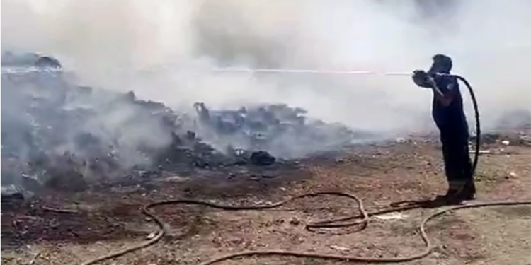 Ortakent Çöplüğünde Yangın, Ekipler Müdahale Ediyor