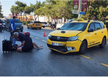 Torba’da Taksi ile Motosiklet Çarpıştı: İki Kişi Yaralandı