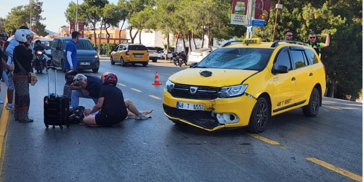 Torba’da Taksi ile Motosiklet Çarpıştı: İki Kişi Yaralandı