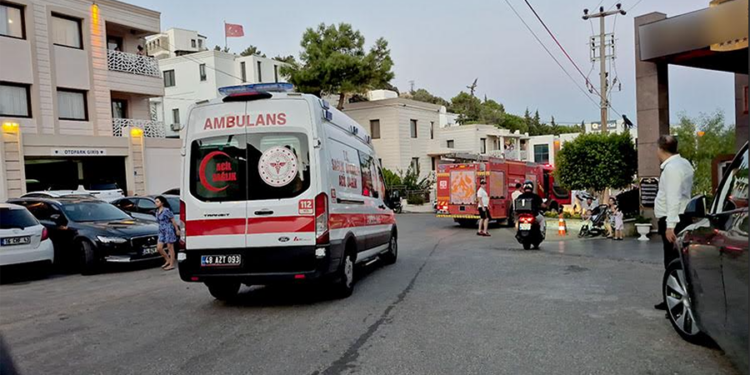 Bodrum’da Otelde Yangın Paniği: Çamaşırhane Alev Aldı