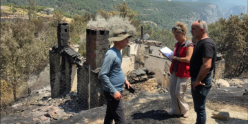 Muğla’da Yangından Etkilenen Üreticiler İçin Hasar Tespit Çalışmaları Sürüyor