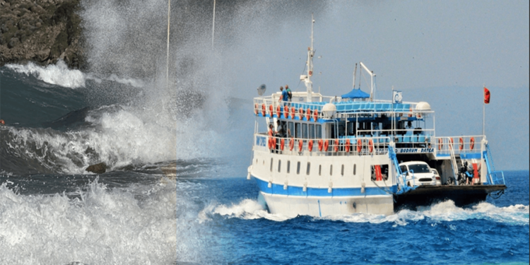 Bodrum’da feribot seferleri için fırtına engeli