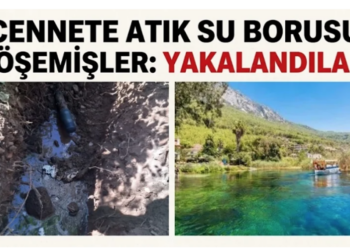 Cennete atık su borusu döşendiği tespit edildi, üstü örtüldü