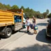 Torba mahallesinde orman yangınlarına bidonlu destek