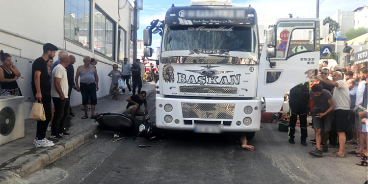 Bodrum’da Tankerin Altında Kalan Motosikletli Ağır Yaralandı