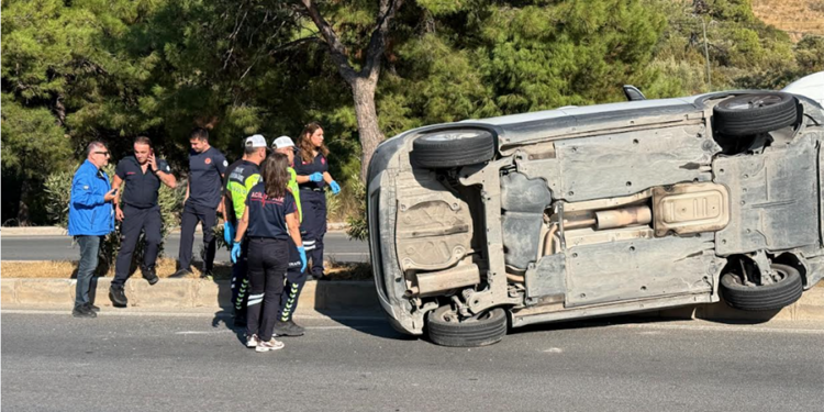 Bodrum’da Kamyonla Otomobil Çarpıştı: Sürücü Araçta Sıkıştı