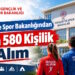 Gençlik ve Spor Bakanlığından 3 bin 580 kişilik alım