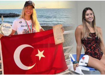 Milli yüzücü Eda Savcıgil, Catalina Kanalı’nı çifte rekor kırarak yüzmeyi başardı