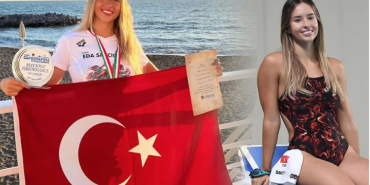 Milli yüzücü Eda Savcıgil, Catalina Kanalı’nı çifte rekor kırarak yüzmeyi başardı