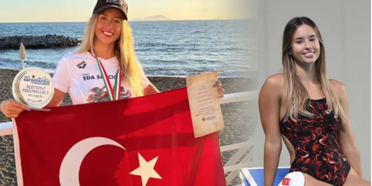 Milli yüzücü Eda Savcıgil, Catalina Kanalı’nı çifte rekor kırarak yüzmeyi başardı
