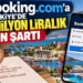 Booking.com’a Türkiye’de 5 milyon liralık izin şartı geliyor