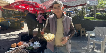 Gören bir daha baktı! Menteşe pazarında ahtapot gibi süs kabağı