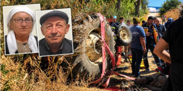 Traktör devrildi iki kişi yaşamını yitirdi