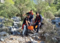 DAĞDA MAHSUR KALAN ALMAN TURİST DENİZDEN KURTARILDI