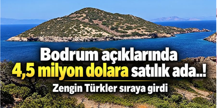 Bodrum açıklarında 4,5 Milyon Euro’ya satılık ada…Türk İş İnsanları Sıraya Girdi!