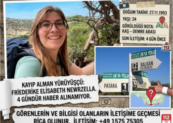 Likya Yolu’nda Alarm: Alman Yürüyüşçü Friederike Elisabeth 4 Gündür Kayıp!