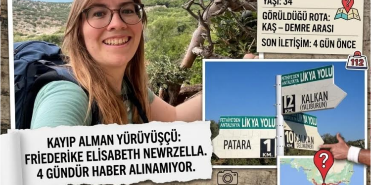 Likya Yolu’nda Alarm: Alman Yürüyüşçü Friederike Elisabeth 4 Gündür Kayıp!