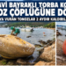 Torba Koyu sahilinde kıyıya vuran eski tonozlar ve şamandıralar.