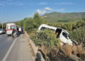 Bodrum’da dehşet anları! Makas attı, minibüsü uçuruma sürükledi