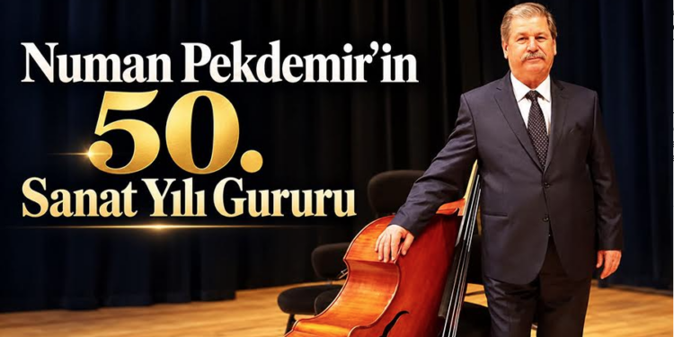 Numan Pekdemir 50. sanat yılı kutlama görseli.