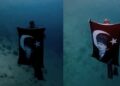 Akyaka’da Cumhuriyet Bayramı’nı su altında kutladılar