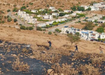 Bodrum’da makilik alanda yangın paniği