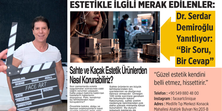 Dr. Serdar Demiroğlu'nun sahte estetik ürünlerle ilgili bilgilendirici yazısı.